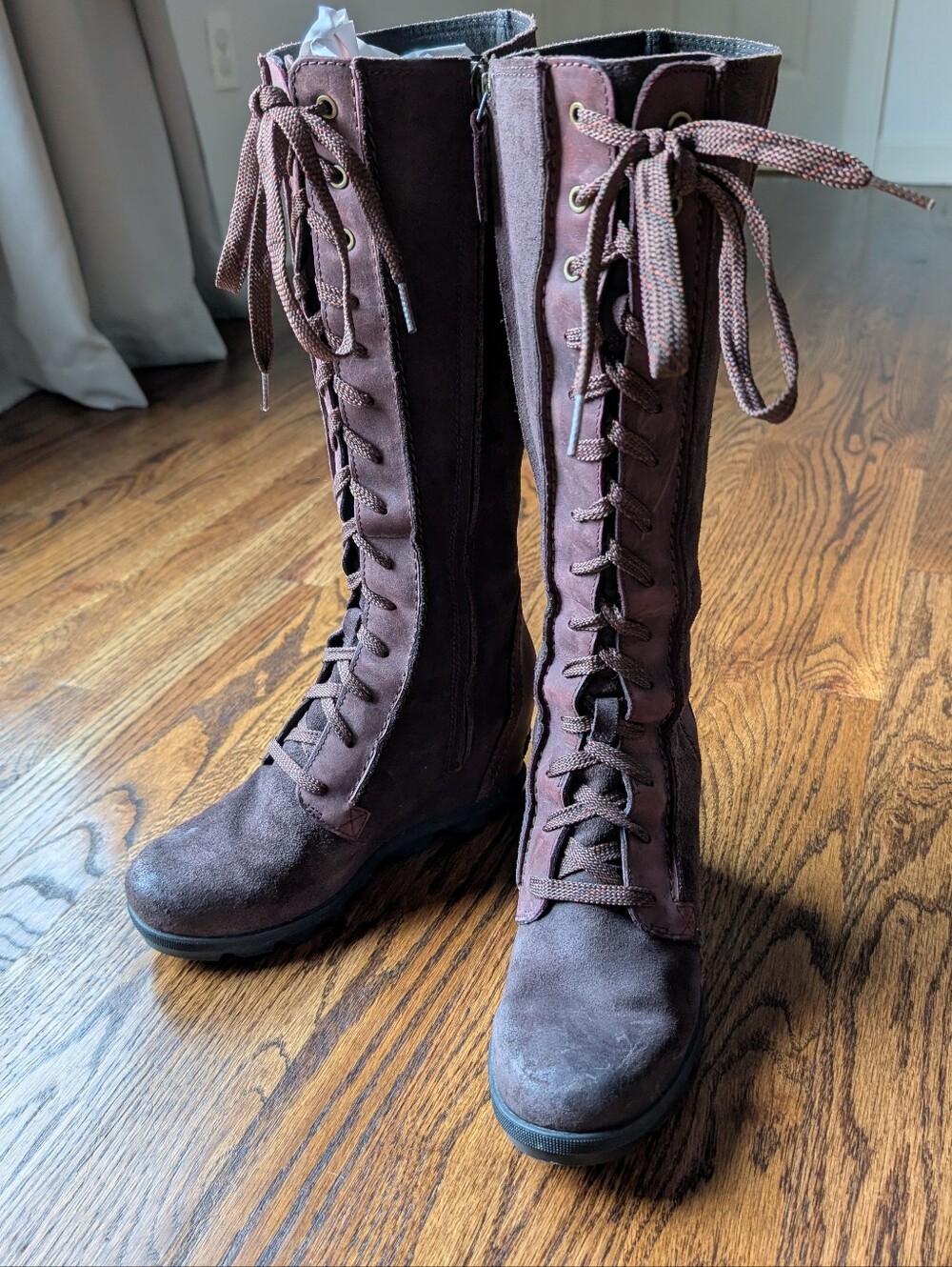 Sorel Joan of Arctic Wedge II Tall Boots Dark Brown
